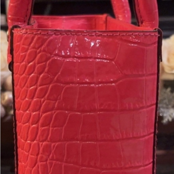 Kate Spade | Women’s Croc Embossed Hand Shoulder Bag Tote - Picture 3 of 9